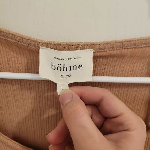 Bohme Ribbed Long Sleeve Blouse - Picture 2 of 2